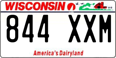 WI license plate 844XXM
