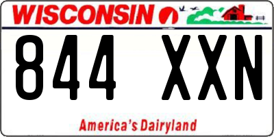 WI license plate 844XXN
