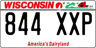 WI license plate 844XXP