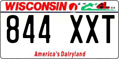 WI license plate 844XXT