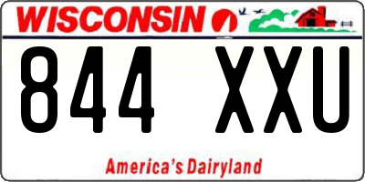 WI license plate 844XXU
