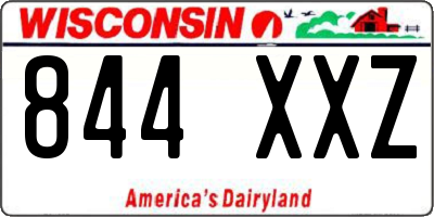 WI license plate 844XXZ