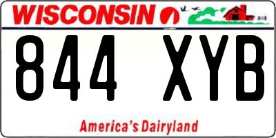 WI license plate 844XYB
