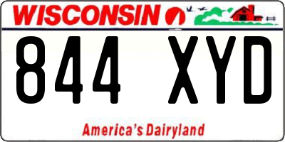 WI license plate 844XYD