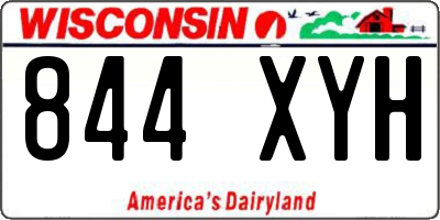 WI license plate 844XYH