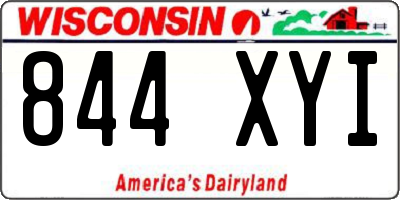 WI license plate 844XYI