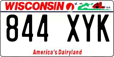 WI license plate 844XYK