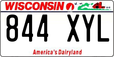 WI license plate 844XYL
