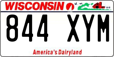 WI license plate 844XYM