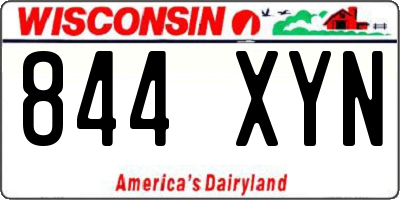 WI license plate 844XYN