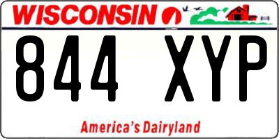 WI license plate 844XYP