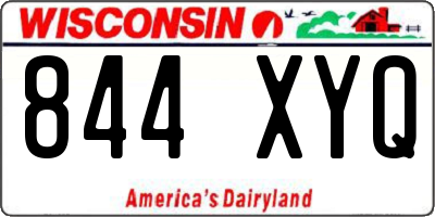 WI license plate 844XYQ