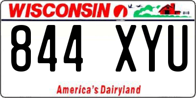 WI license plate 844XYU