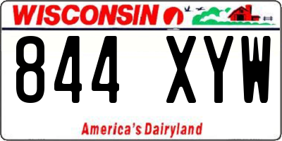 WI license plate 844XYW