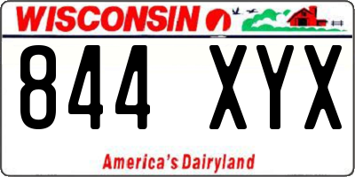 WI license plate 844XYX