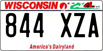 WI license plate 844XZA