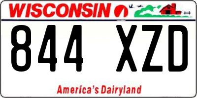 WI license plate 844XZD