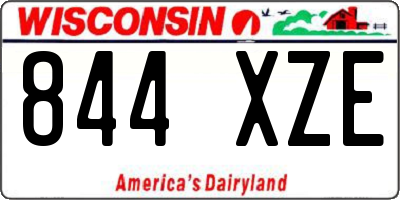 WI license plate 844XZE