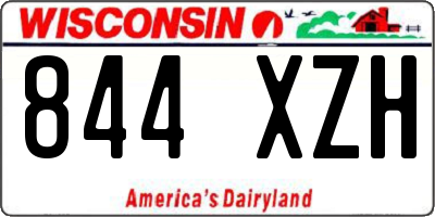 WI license plate 844XZH