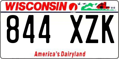 WI license plate 844XZK