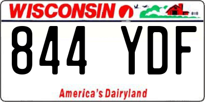 WI license plate 844YDF