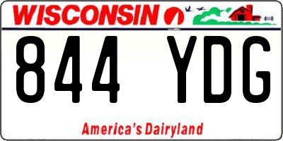 WI license plate 844YDG