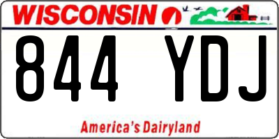 WI license plate 844YDJ