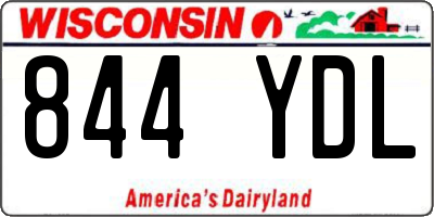 WI license plate 844YDL