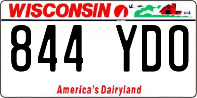 WI license plate 844YDO