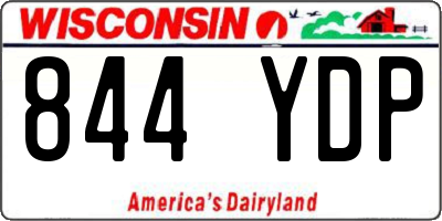 WI license plate 844YDP