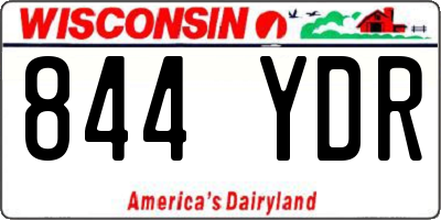 WI license plate 844YDR