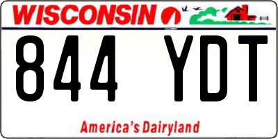 WI license plate 844YDT