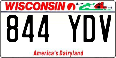 WI license plate 844YDV
