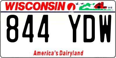 WI license plate 844YDW