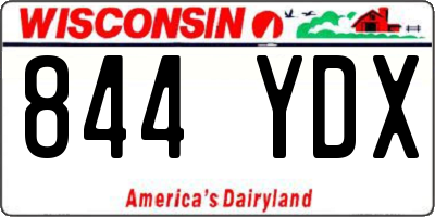 WI license plate 844YDX