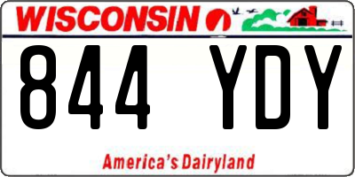 WI license plate 844YDY