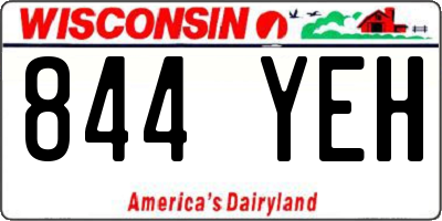 WI license plate 844YEH