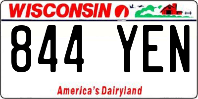 WI license plate 844YEN