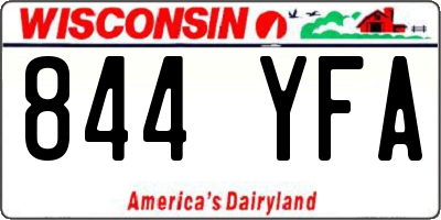 WI license plate 844YFA