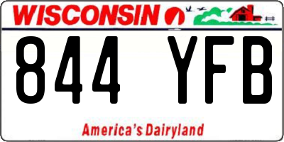 WI license plate 844YFB