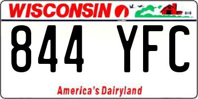 WI license plate 844YFC