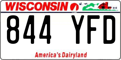 WI license plate 844YFD