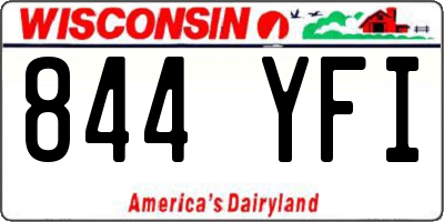WI license plate 844YFI