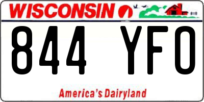 WI license plate 844YFO