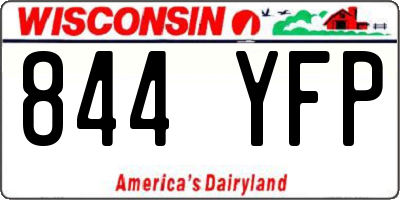 WI license plate 844YFP