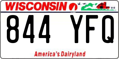 WI license plate 844YFQ