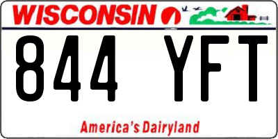 WI license plate 844YFT