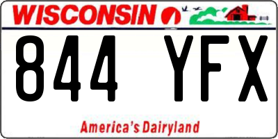 WI license plate 844YFX