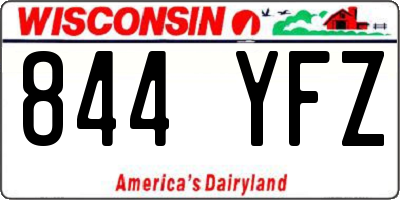 WI license plate 844YFZ