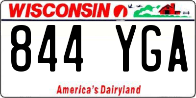 WI license plate 844YGA